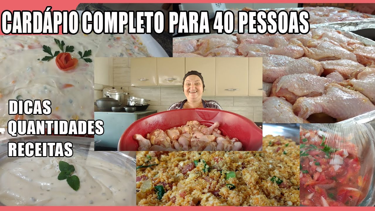 COMIDA PARA 40 PESSOAS FRANGO - RECEITAS DA ROSA