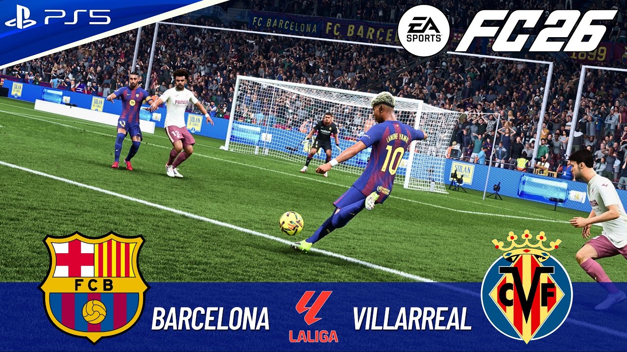 FC 26 - BARCELONA VS VILLARREAL FULL MATCH | LA LIGA 25/26 | 4K60