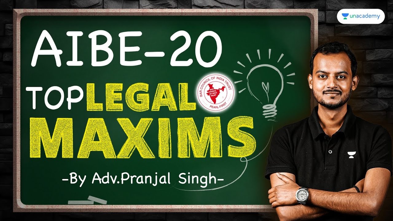 🔥 Top Legal Maxims for AIBE 20 | All India Bar Exam | Pranjal Singh