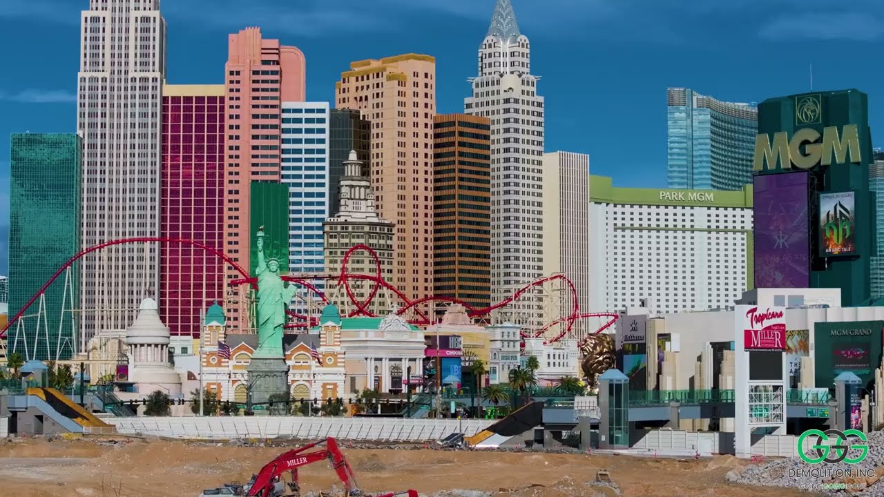 Tropicana Demolition Progress - GGG Demolition - February 14th, 2025