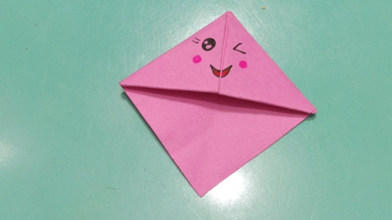 Easy and cute bookmark 🔖 Paper craft #bookmark #craft #trending #papercraft #books