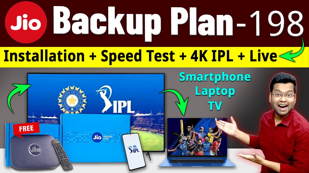 Jiofiber Backup Plan Installation | JioFiber 198 Plan Review | Jiofiber 198 Backup Plan Details