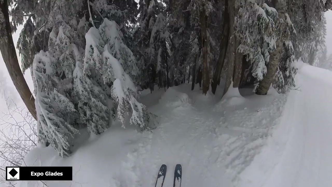 Skiing all runs on Grouse Mountain