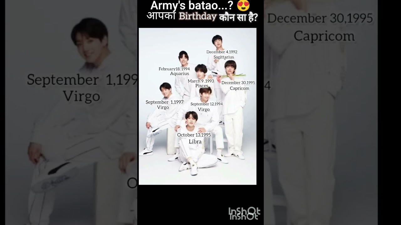 army's your birthday..?💜BTS💜