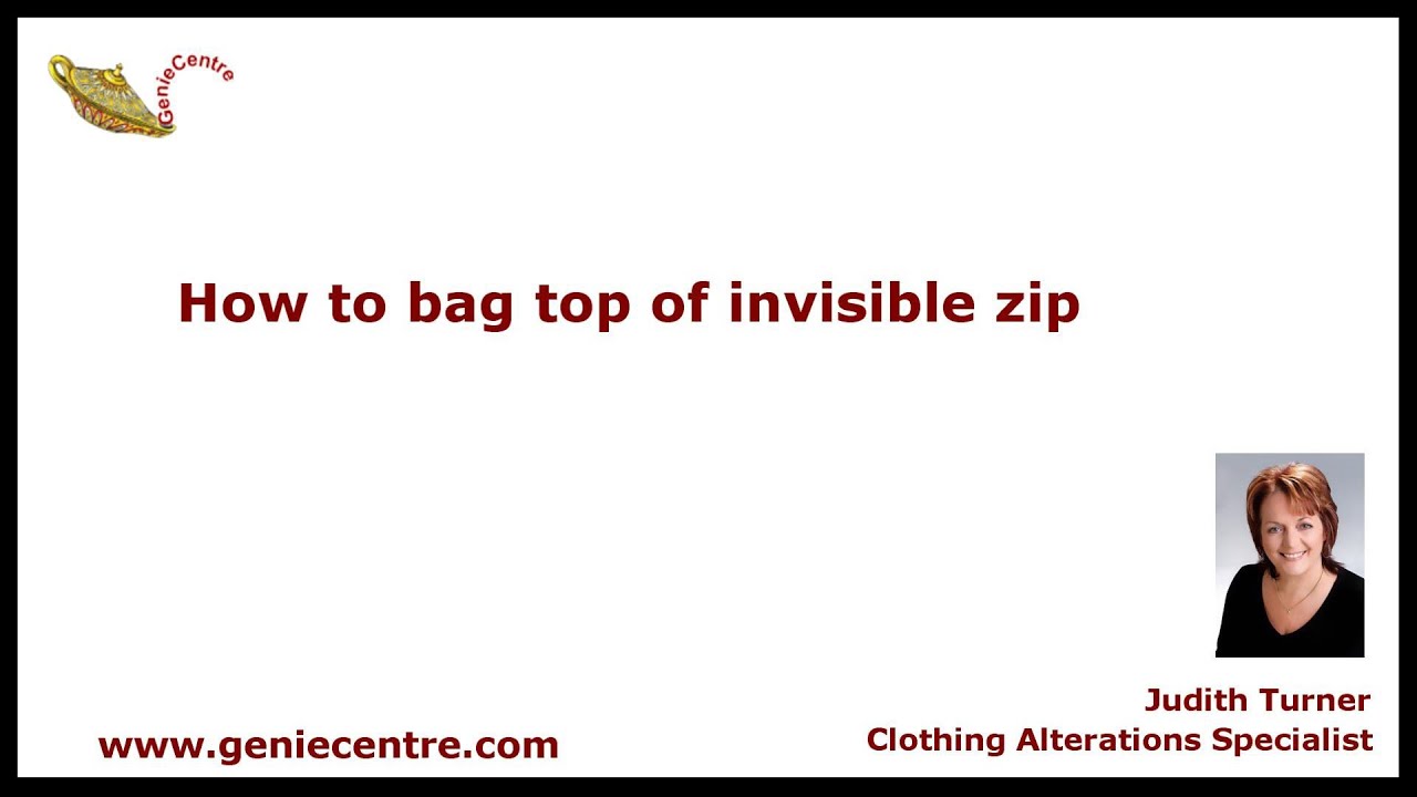 How to bag the top of invisible zip