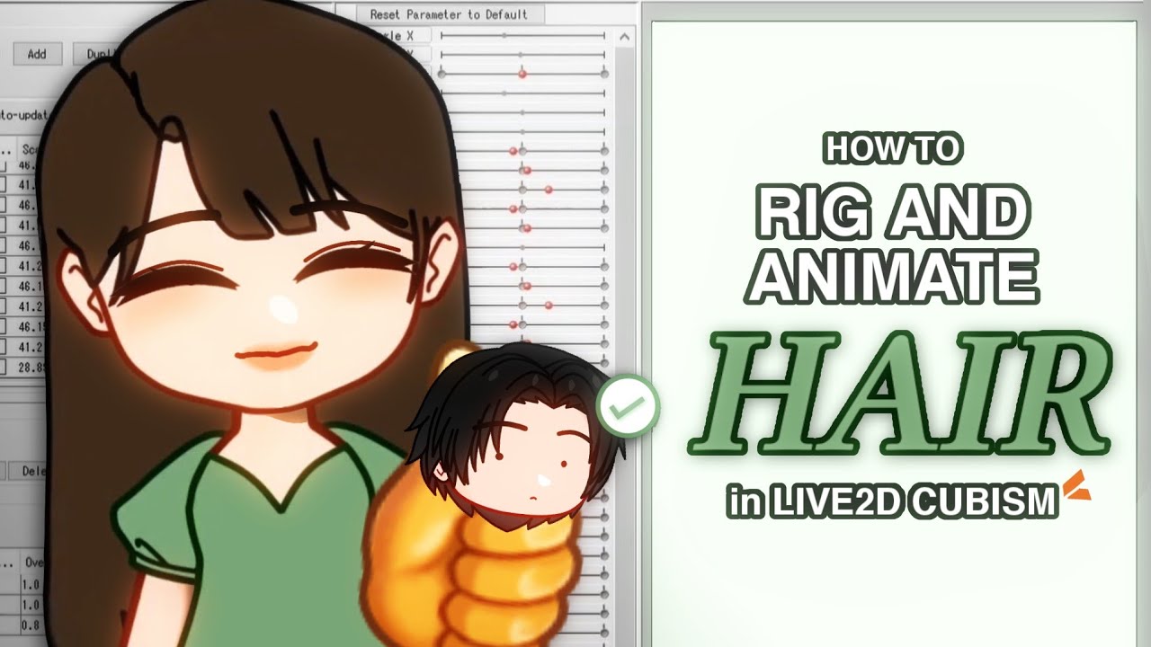 [Для начинающих] Как плавно создавать риг и анимировать волосы в Live2D Cubsim