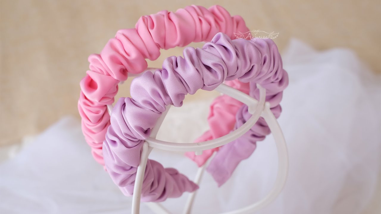 PERFECT Scrunchies Headband DIY - How To Make Hard Headband by Sewing Scrunchies For BEGINNERS 🥰