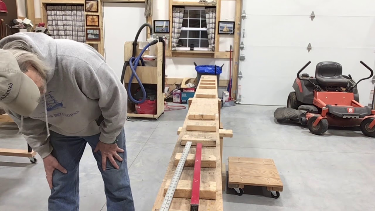 Canoe Building - How to set up Strongback -Episode 3