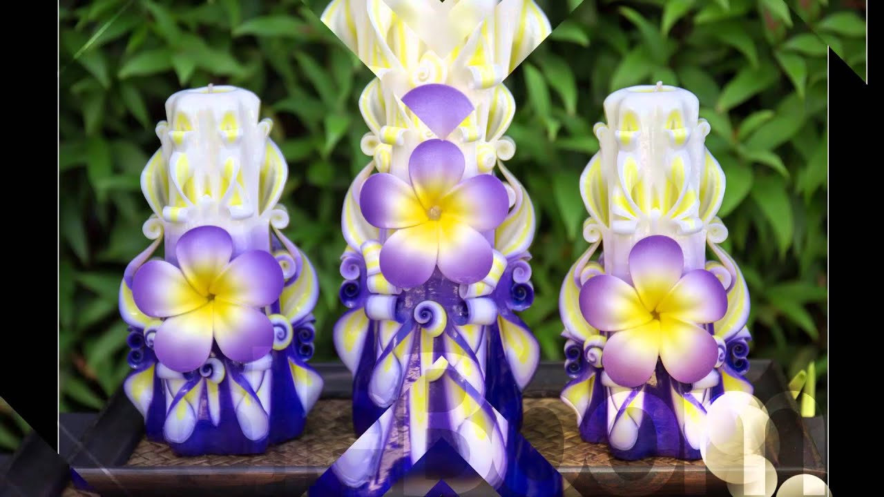 Carved candles. Collection 