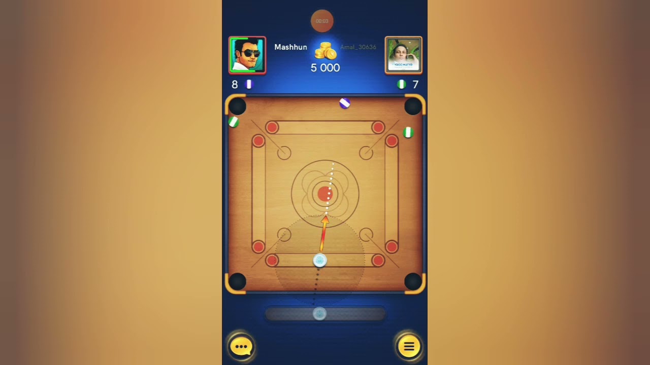 Hard shot of carrom pool!!! with indirect#shorts