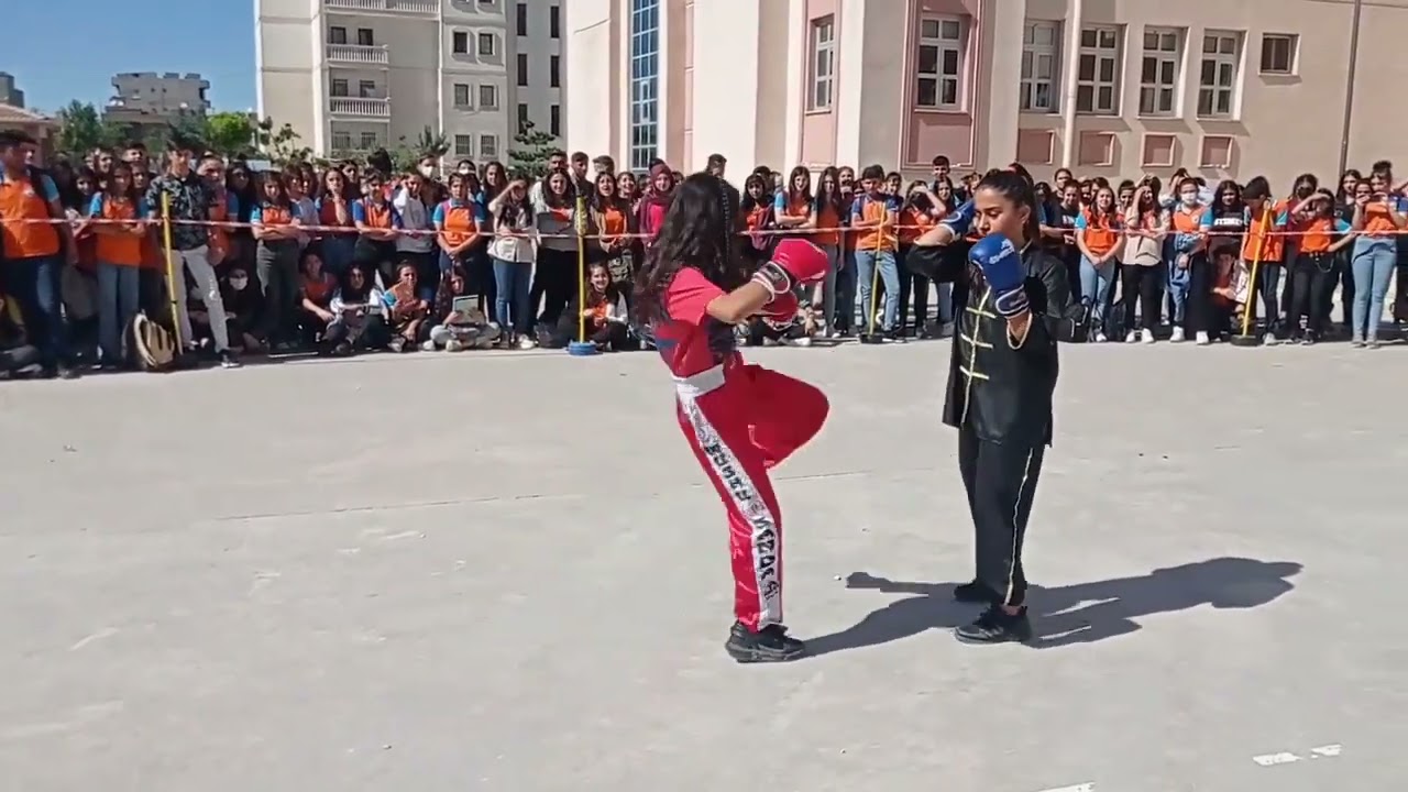 Nusaybin Fırat Anadolu Lisesi Wushu Takımı İle Kaplan Spor Kulübünün Wushu Gösterisi.