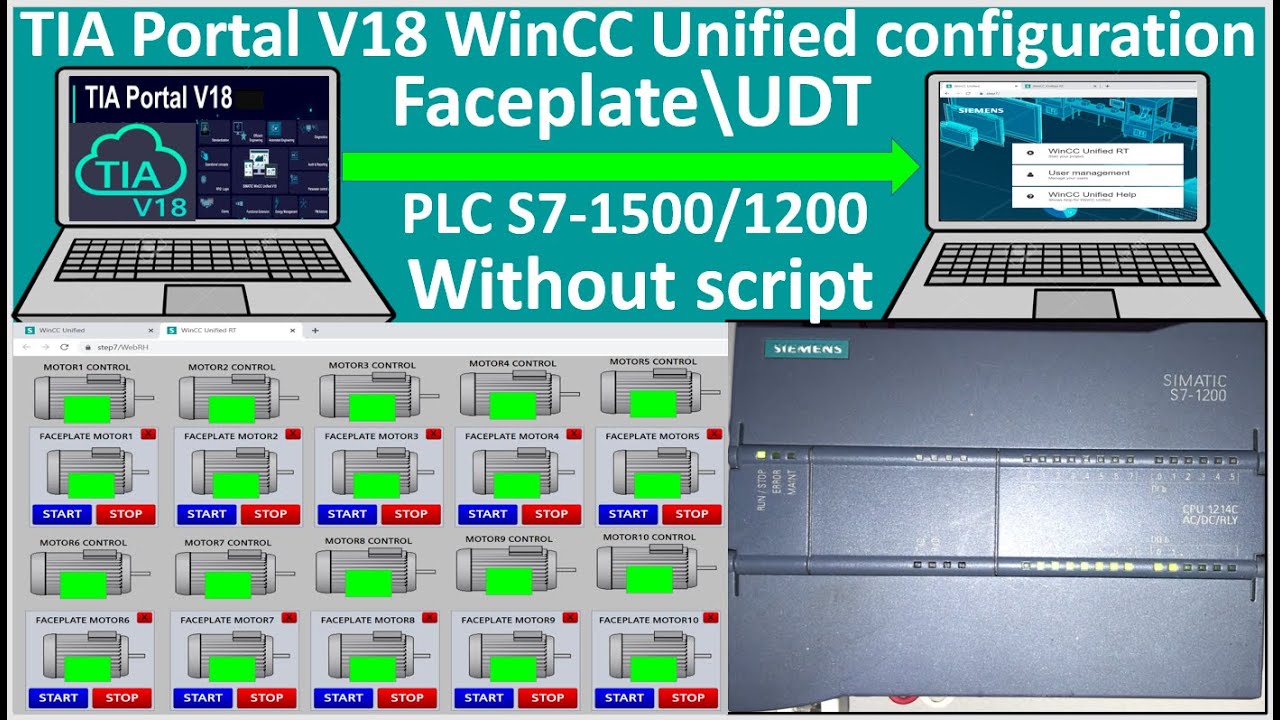 PLC S7-1200 connect with Unified faceplate| WinCC Unified V18| TIA Portal V18|WinCC Unified training
