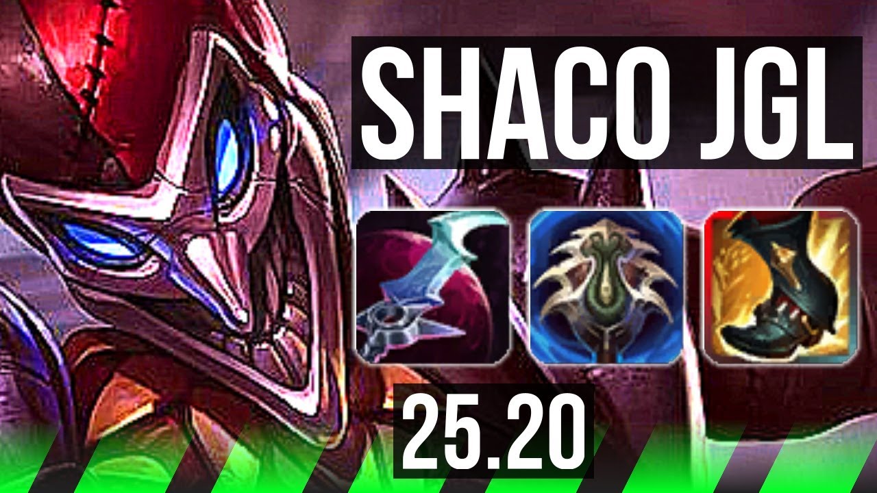 SHACO vs MASTER YI (JGL) | 74% winrate, Legendary | KR Master | 25.20