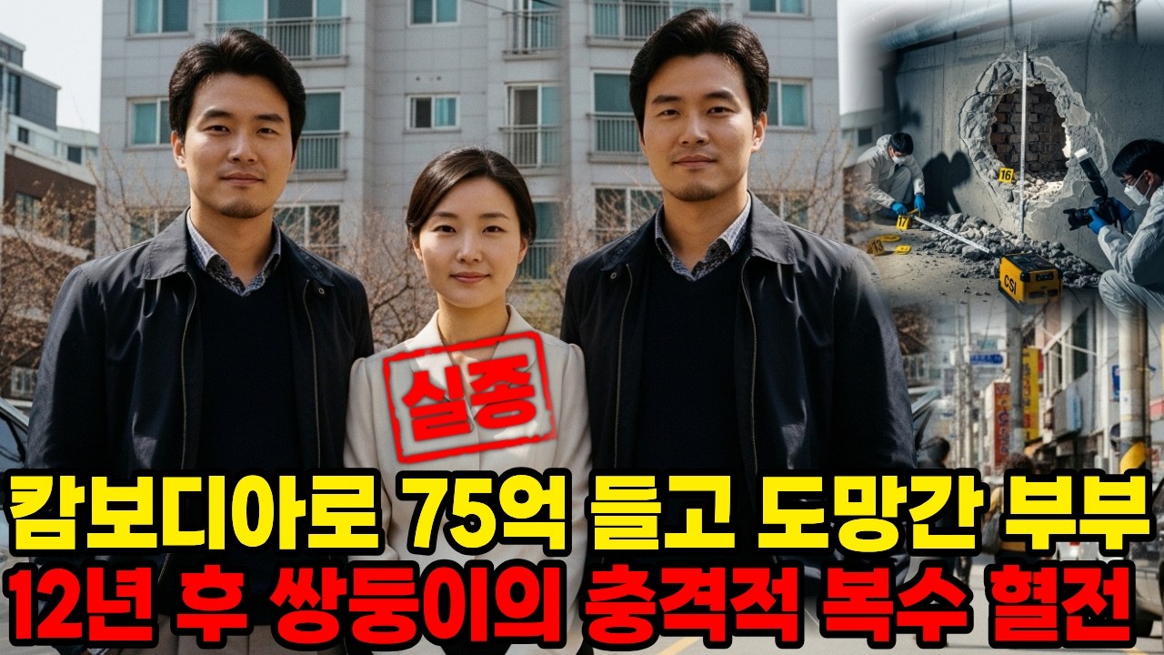 2006년 서울 강남, 75억 들고 캄보디아 도주한 쌍둥이 형 실종. 12년 후 집 지하실 벽 속에서 발견된 충격적 진실
