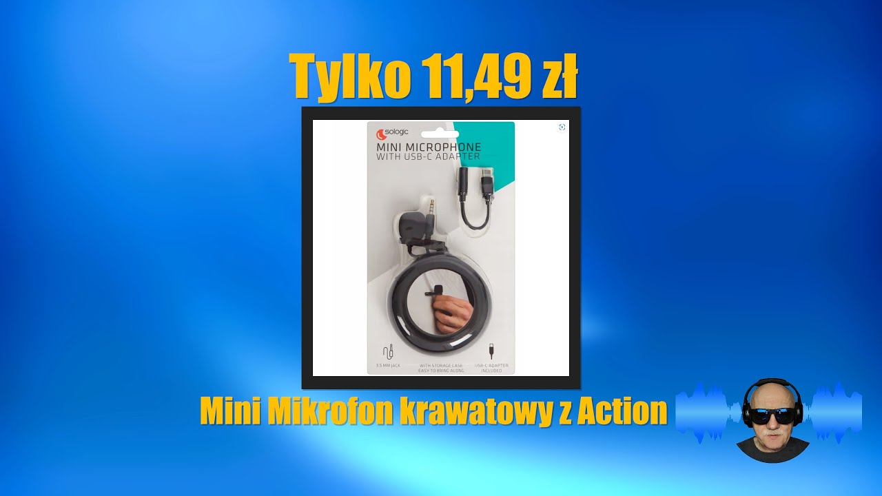Mini mikrofon krawatowy Sologic z Action za 11,49 zł