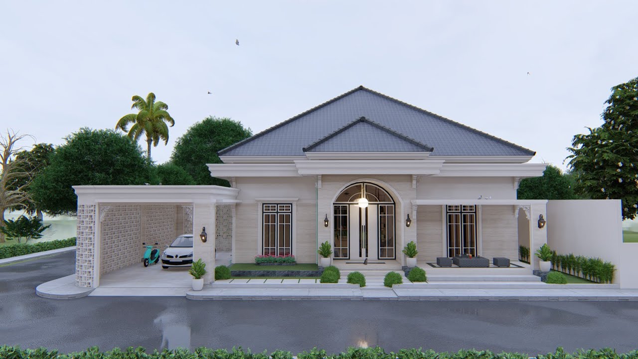 Desain Rumah dilahan 20x20 m ada Musolah dan Kolam Renang | Owner: Rahmat Hidayat -Natar, Lampung