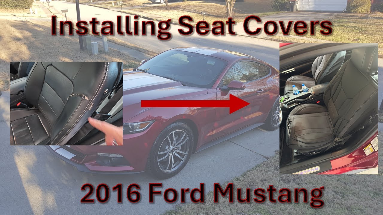 Installing new seat covers on a 2016 Mustang Ecoboost #coverlandseatcovers