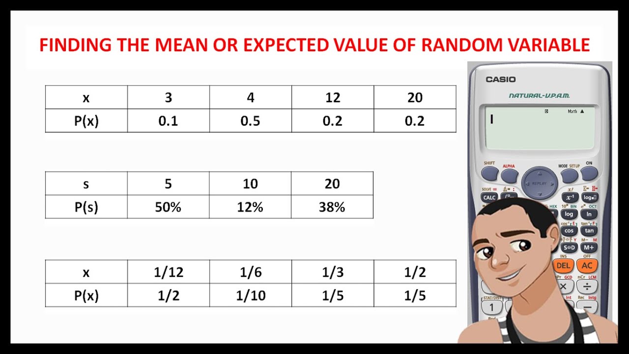 SOLVING FOR MEAN OR EXPECTED VALUE OF A RANDOM VARIABLE