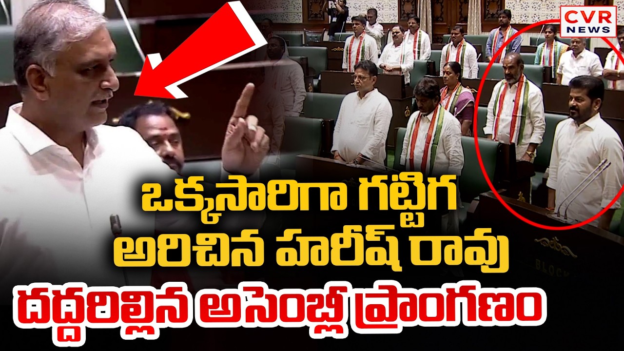 ఒక్కసారిగా గట్టిగ అరిచిన హరీష్ రావు.. దద్దరిల్లిన అసెంబ్లీ ప్రాంగణం | Harish Rao Fires In Assembly