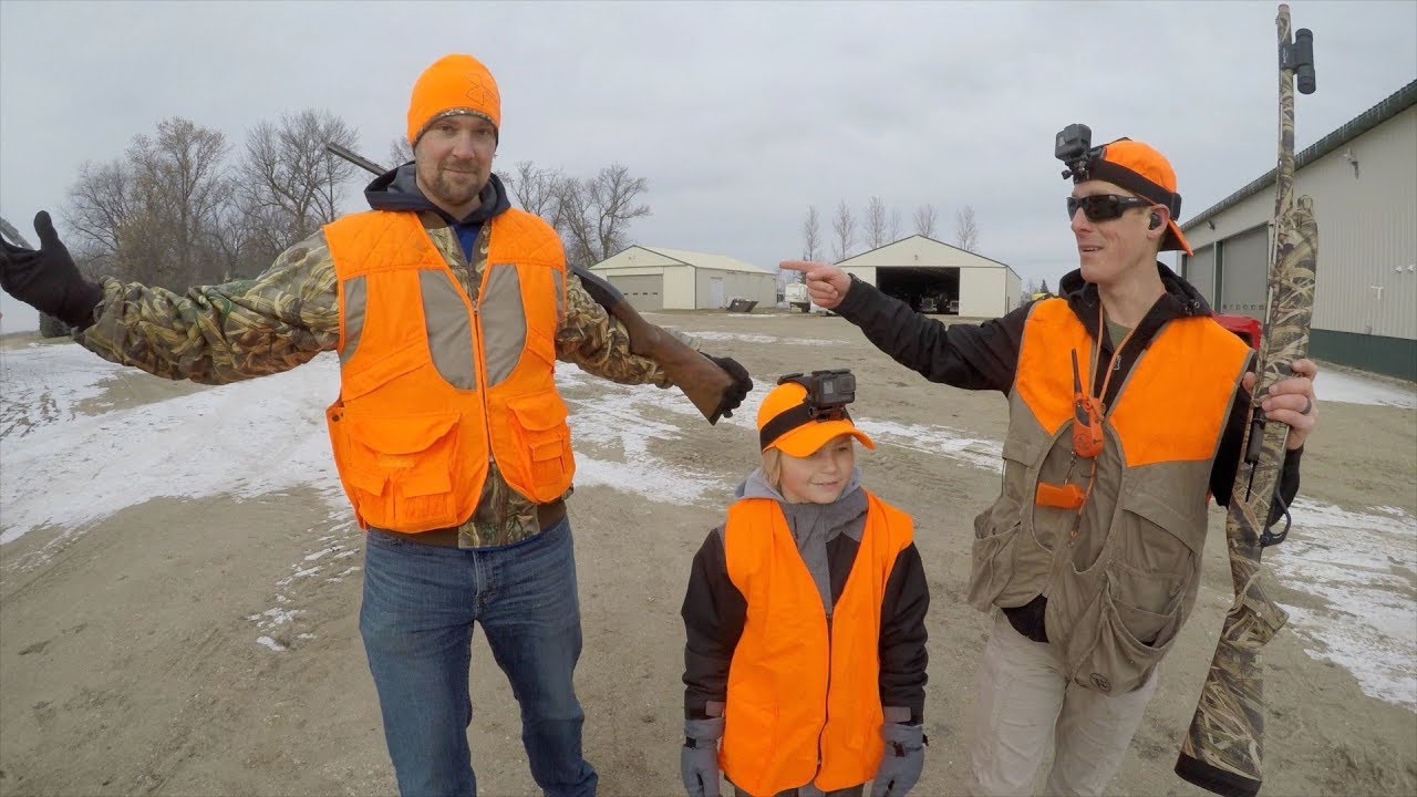 Pheasant Hunting & 🚜Tractor Trick Shot with MN Millennial Farmer | Gould Brothers