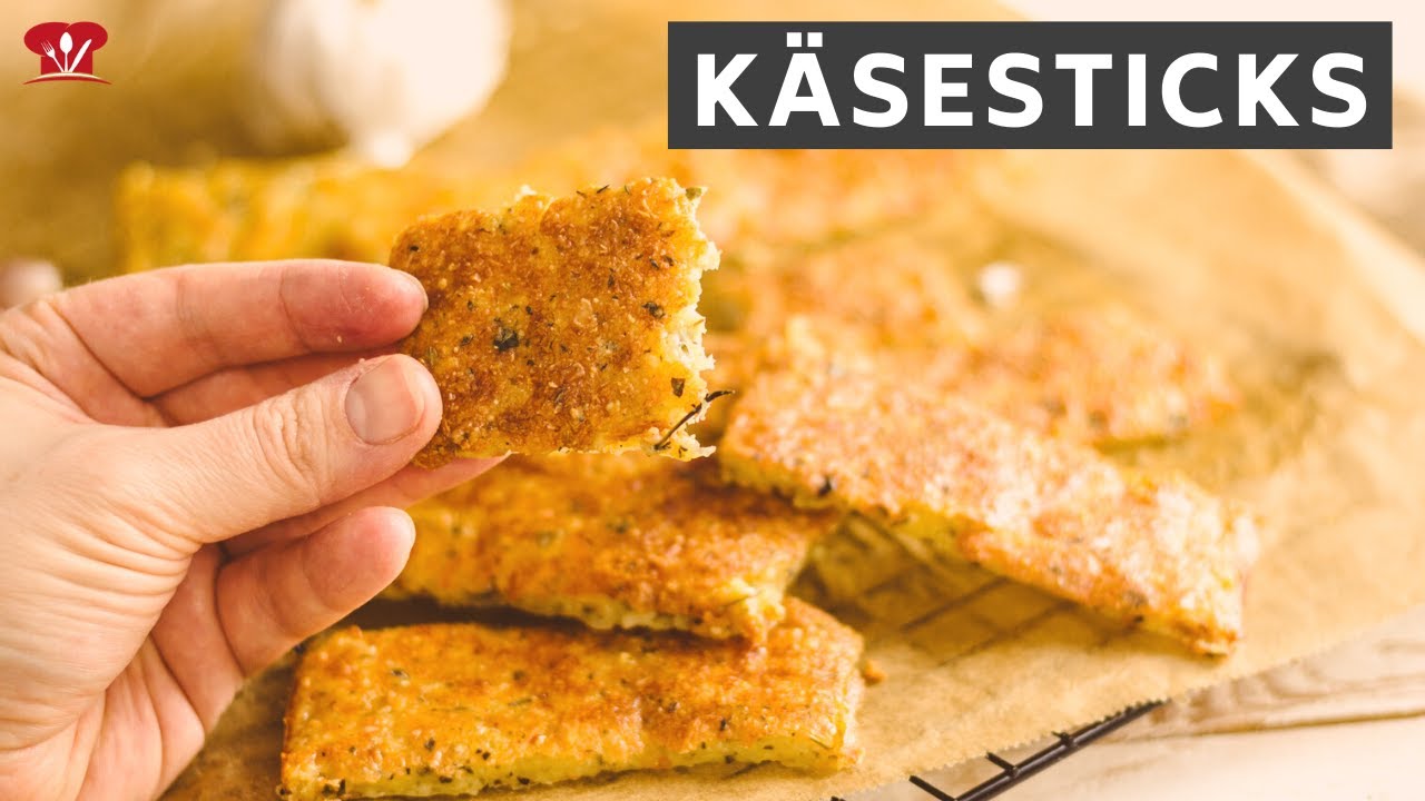 Käsesticks aus 3 Zutaten 🧀 // KETO Rezept // Snack mit nur 1 g KH pro Stück!