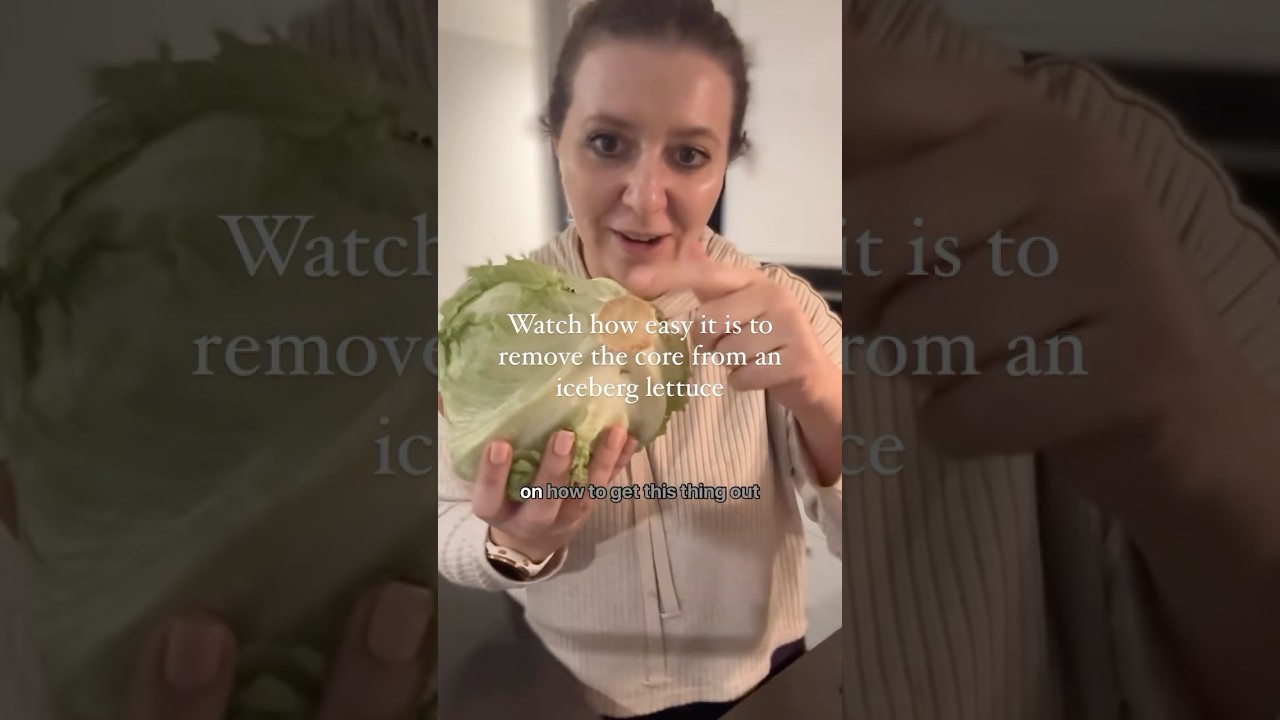 A little hack I use to clean my iceberg lettuce
