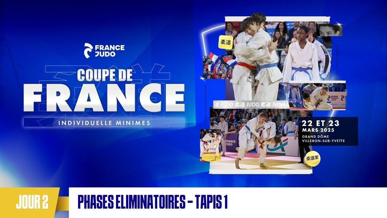 Jour 2 - Tapis 1 Phases Éliminatoires : Coupe de France individuelle minimes 2025