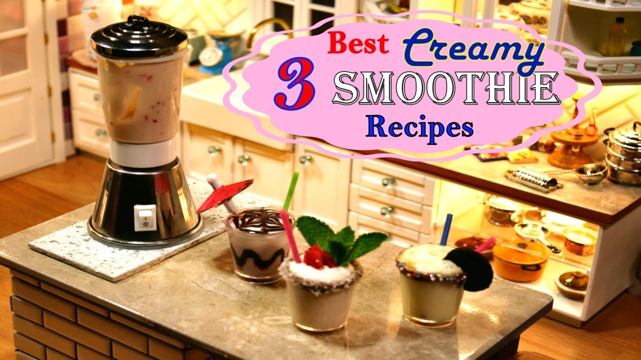Три лучших рецепта сливочного смузи 1 # Minimixer #minimilkshake #miniblender