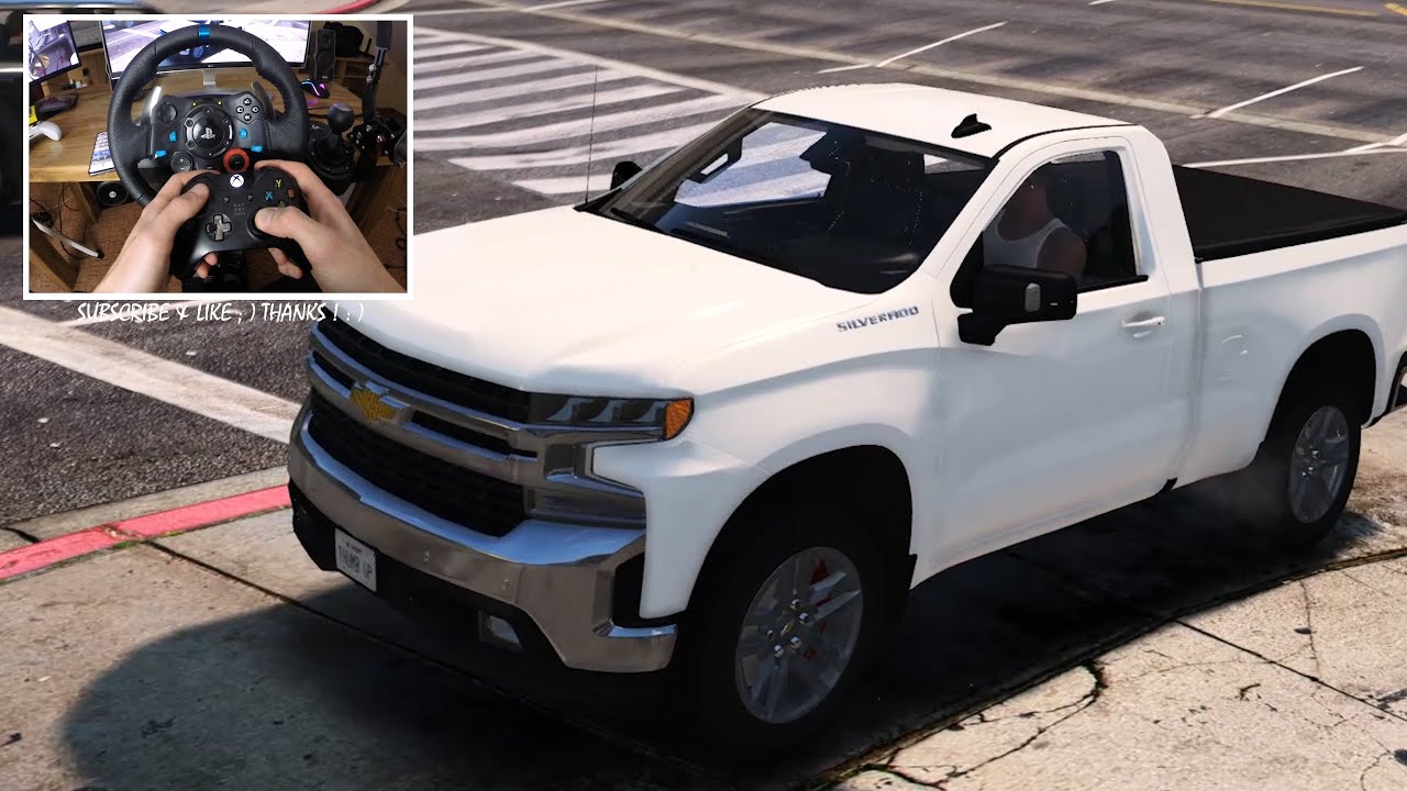 Chevrolet Silverado 2020 single cab - GTA V | Logitech G29 🔥 When GTA VI ? Who waiting? REVIEW