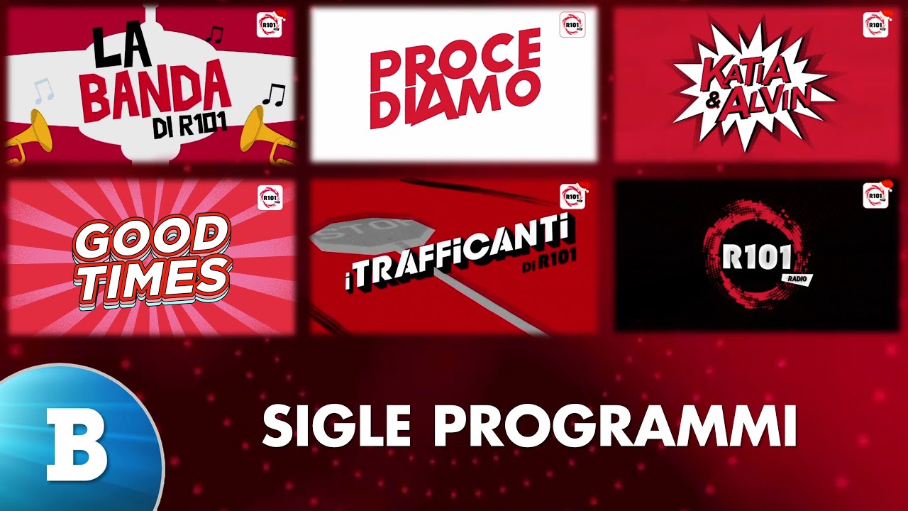 Tutte le sigle dei Programmi di R101 Tv