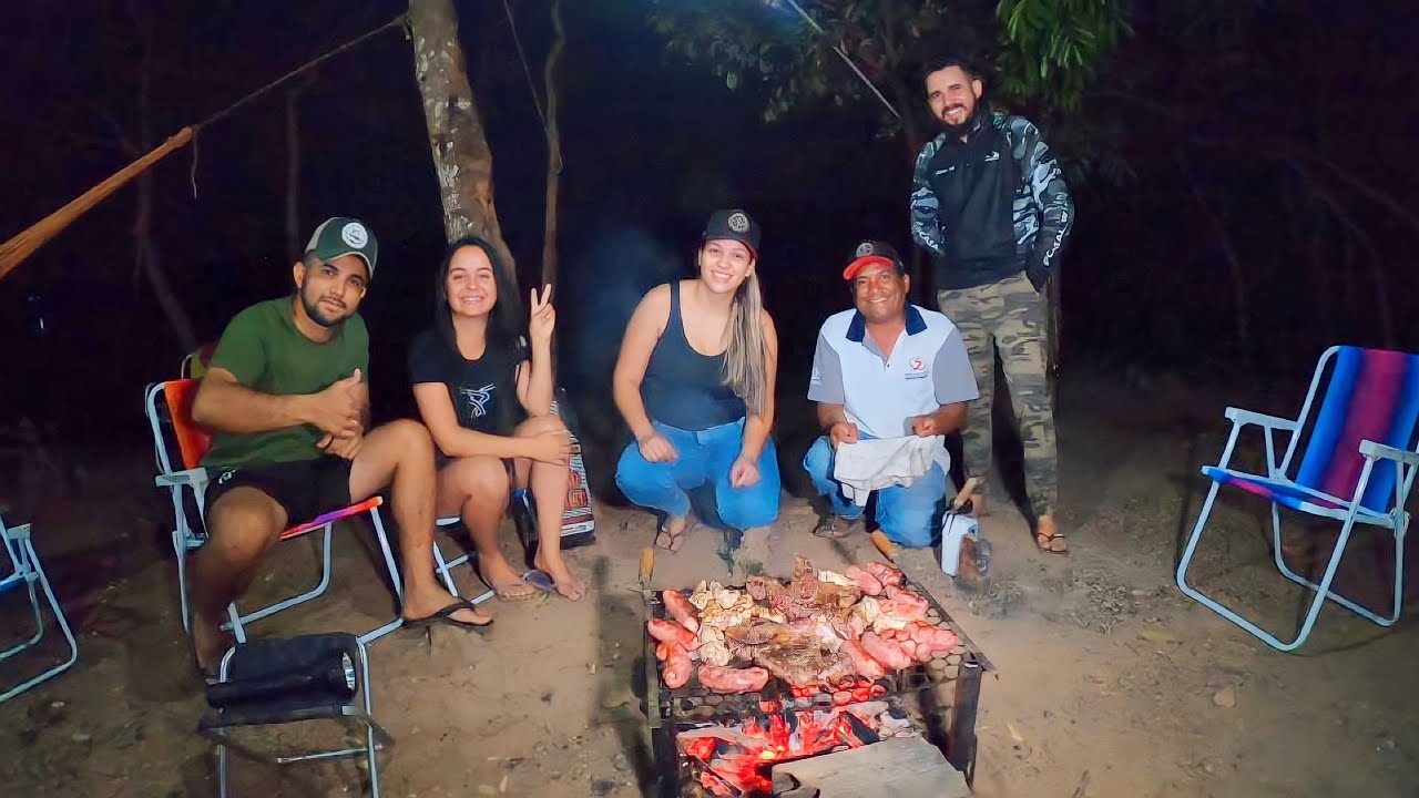 Warney tentou enrolar a Kessia na pescaria? Pescamos e fizemos churrasco com os amigos @Casal WK
