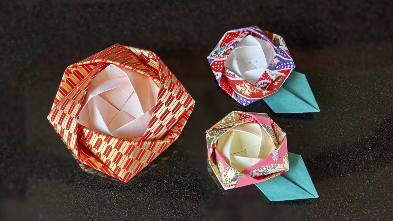 花 折り紙簡単可愛い折り方 ぷっくり椿