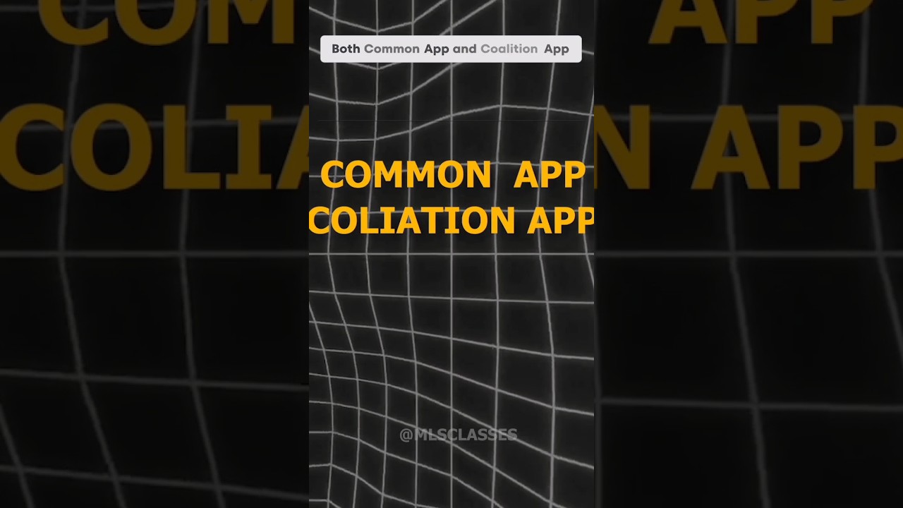 Difference Between Common App and Coalition App. Watch full reel on instagram.#CommonApp #MLSClasses
