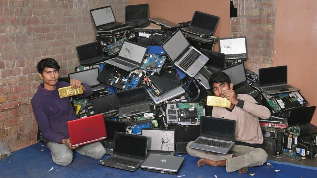 Inside Factory Process: 24k Gold Recovery from Old Laptops & Computer Scrap