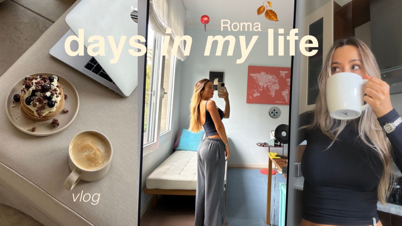 Days in my life a Roma 🍁 what I eat in a day + ricette sane, allenamento & libri del periodo 📖✨