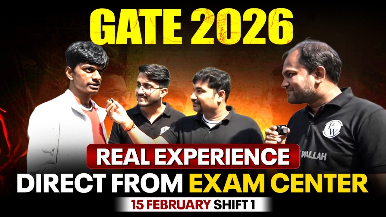GATE 2026 Paper Live | GATE Exam Real Experience Straight from GATE Exam Center | 15 Feb Shift 1