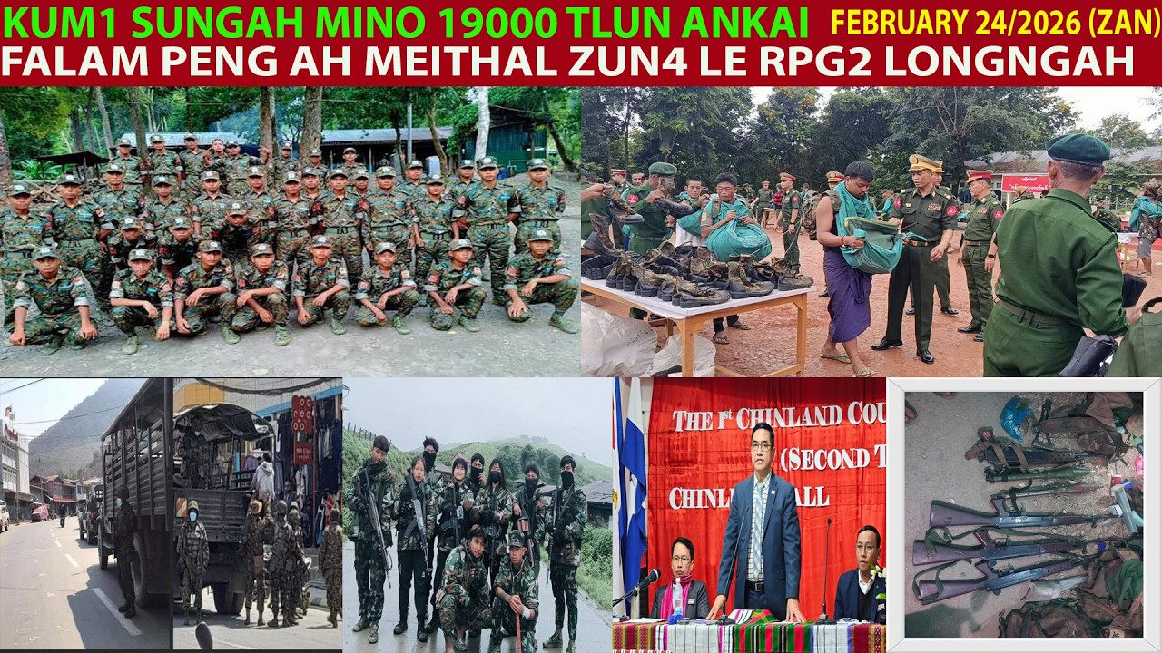 Feb 24 Zan: Chinland Council In Lotheihloin Mino An Kai, Ralkap Tuanduhlo Innsang Dawisuak Thluhtum