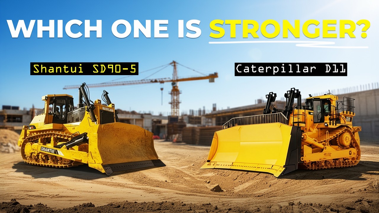 Caterpillar D11 против Shantui SD90-5 — решающее противостояние бульдозеров!