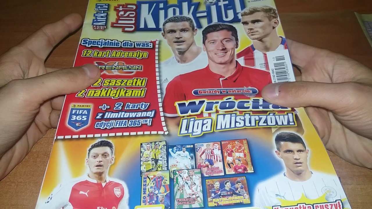 JUST KICK IT 10/2016 - MEGA DODATKI OD PANINI - KARTY I NAKLEJKI FIFA 365 + NEW LIMITED
