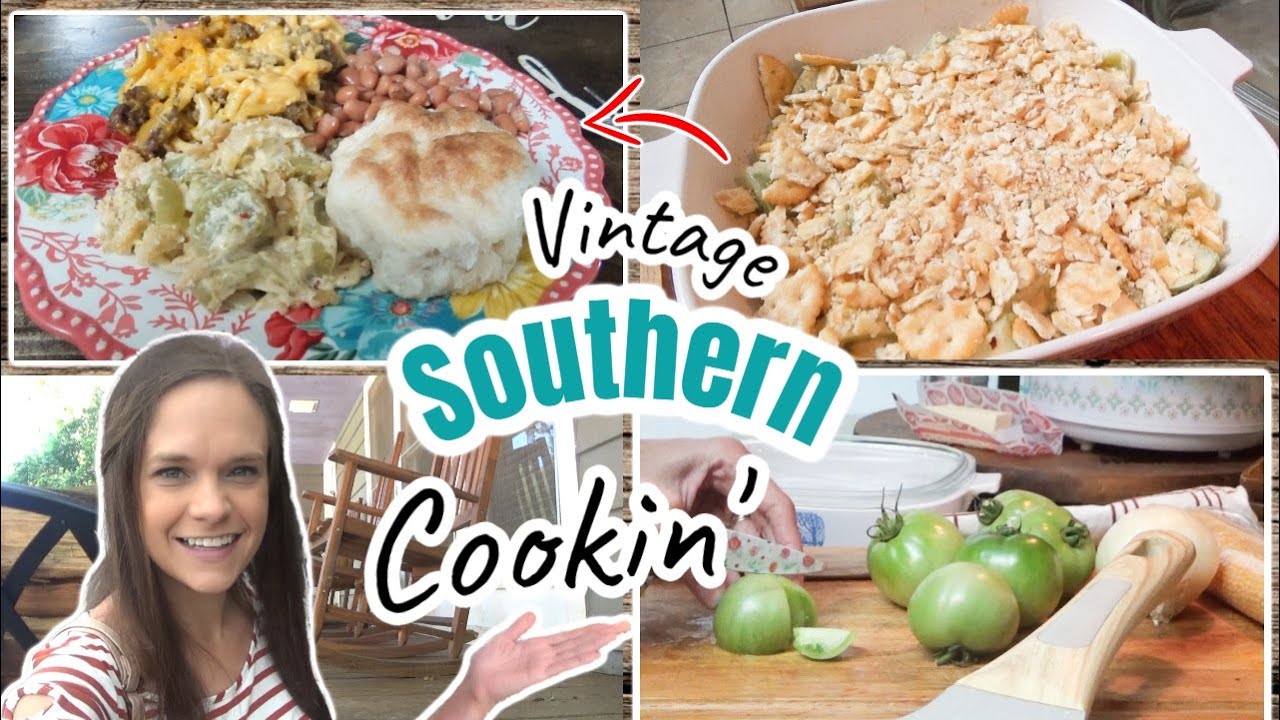 I'm trying to wait...😆 90's Vintage Dinner Recipe & Green Tomato Casserole | Southern Cooking VLOG