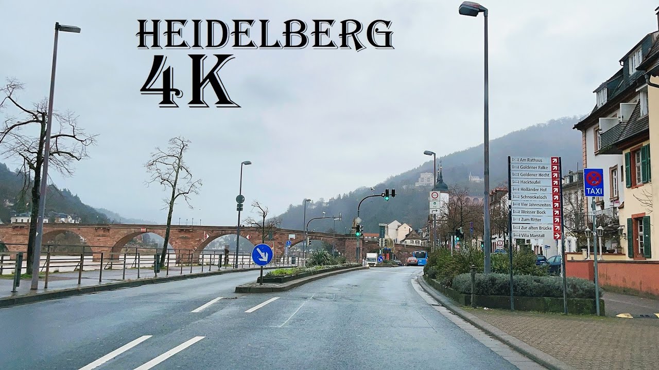 Driving in Heidelberg, Germany - 4K UHD - Driving Downtown - Driving Tour