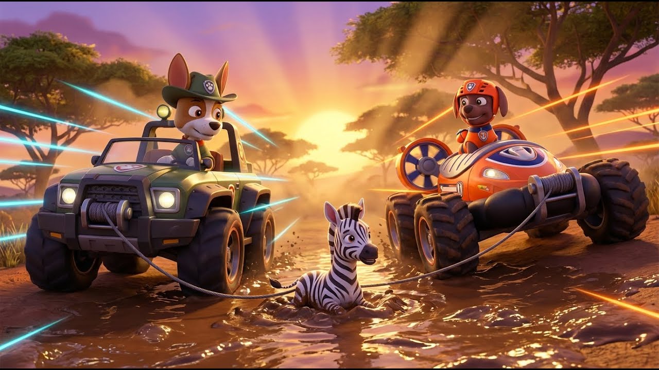 PAW Patrol: Rescue Wheels – The Savannah Save! 🦓 Rescue at the Watering Hole & Monster Torque Action