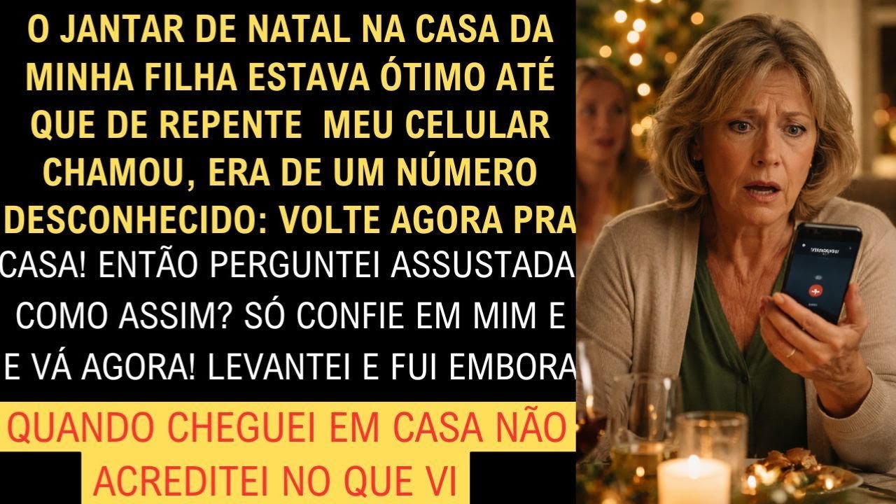 SAÍ ÀS PRESSAS DO JANTAR DE NATAL APÓS UMA LIGAÇÃO ESTRANHA… AO CHEGAR EM CASA, ENCONTREI...