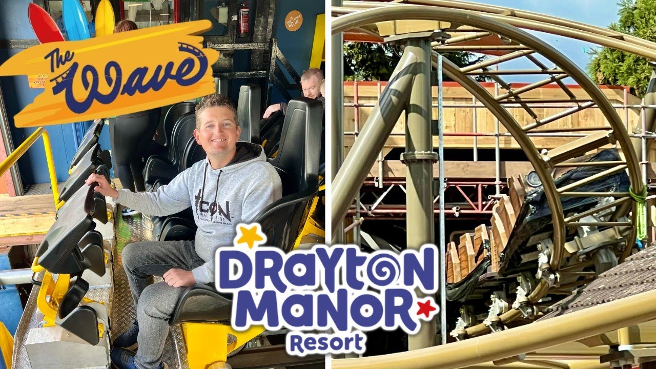 Drayton Manor The Wave ПЕРВЫЙ ПОЕЗД И НОВЫЕ новости о строительстве американских горок!