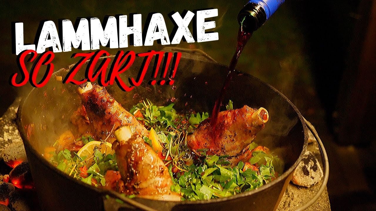 Geschmorte Lammhaxen aus dem Dutch Oven | Zartes und saftiges Lamm #4K