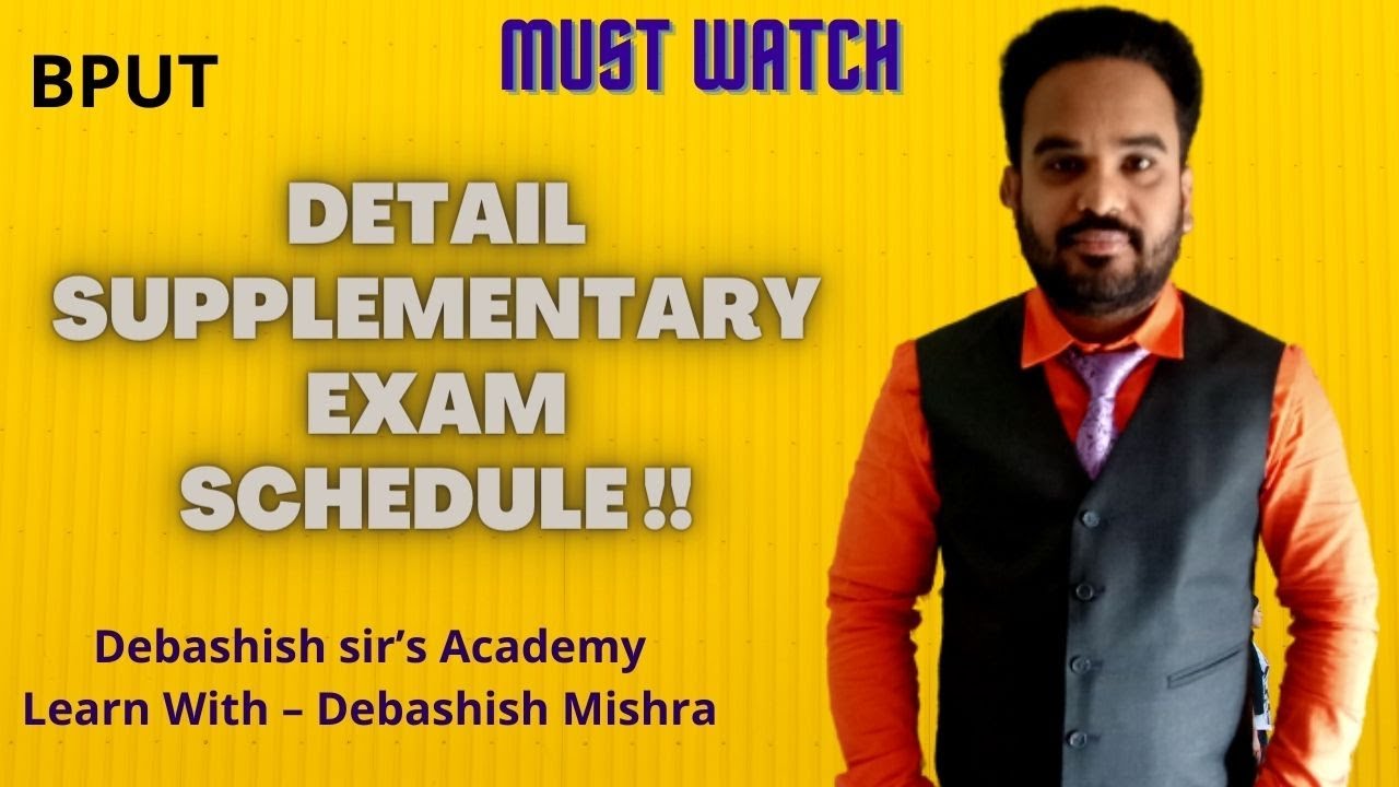 HOW TO CHECK THE SUPPLEMENTARY EXAM SCHEDULE ??