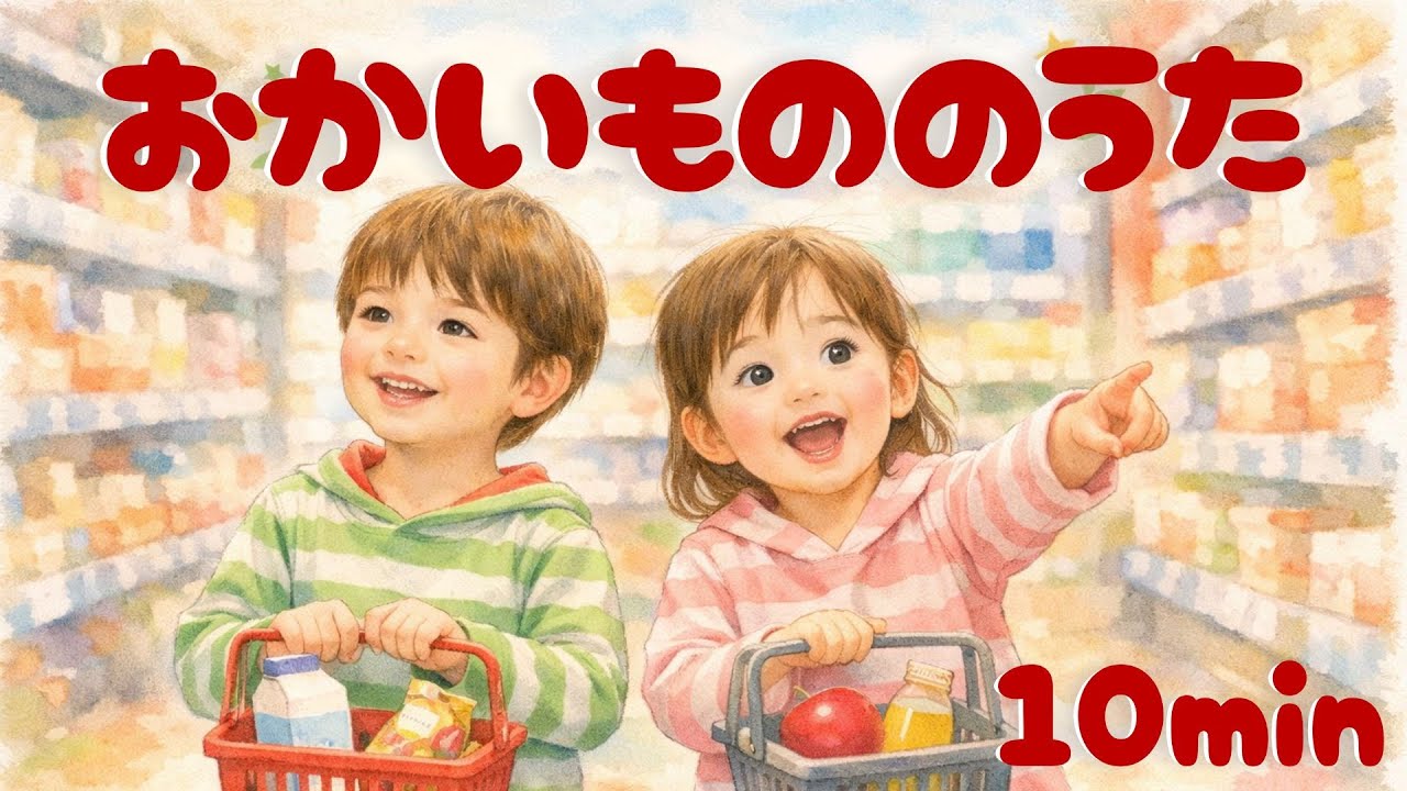 おかいもののうた 🥐🐟🍓｜これなあに？パン・おさかな・フルーツ｜おみせやさんに行こう！絵本みたいなキッズソング（10分）