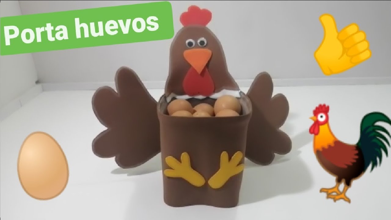 como hacer porta huevos de gallina