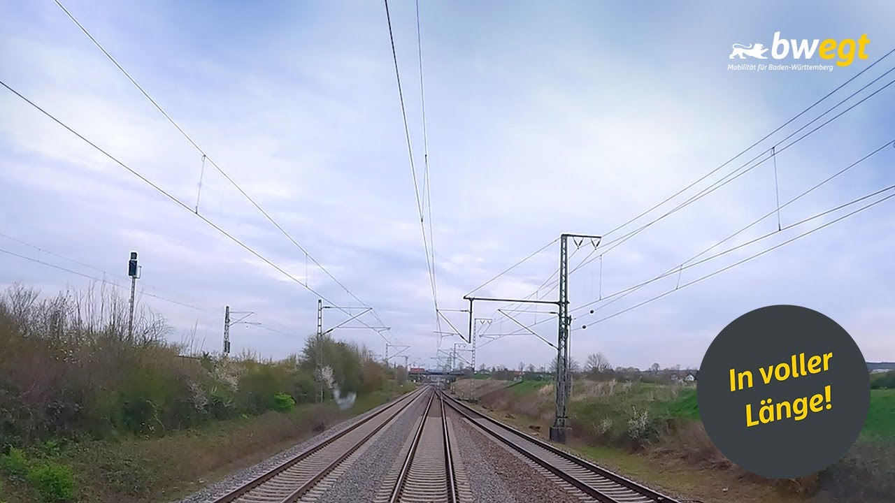 Führerstandsmitfahrt von Karlsruhe nach Heidelberg mit bwegt
