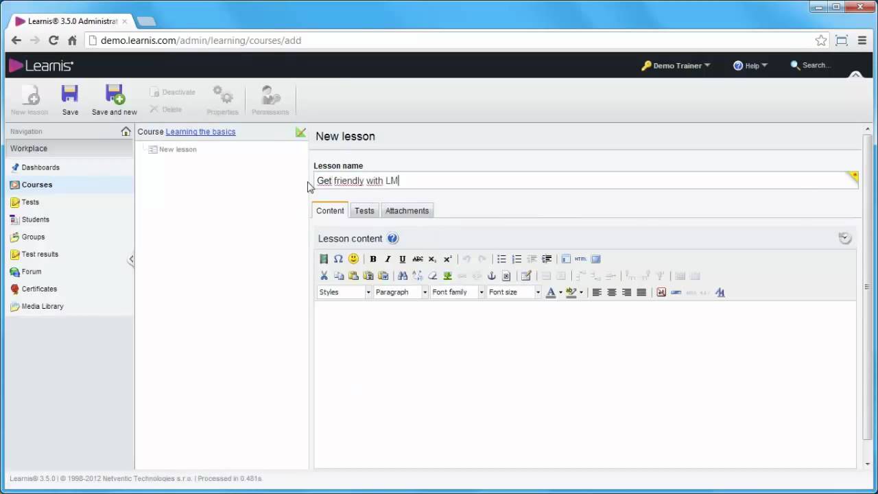 Netventic Learnis - Course authoring